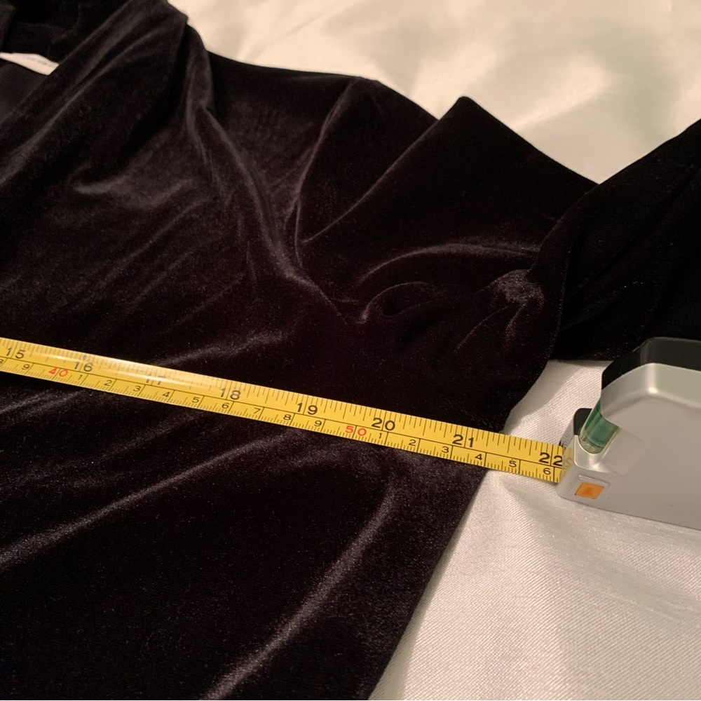 Velvet cardigan Susan Graver waterfall cascade black - Picture 10 of 14